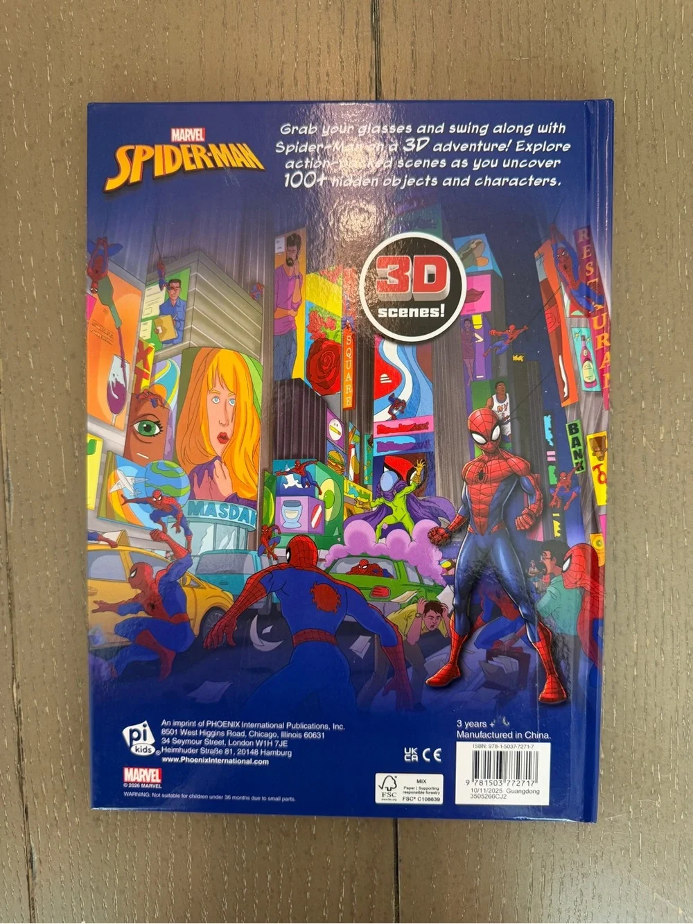 Disney Princess & Marvel Spider-Man Look & Find 3D Kids Books Bundle